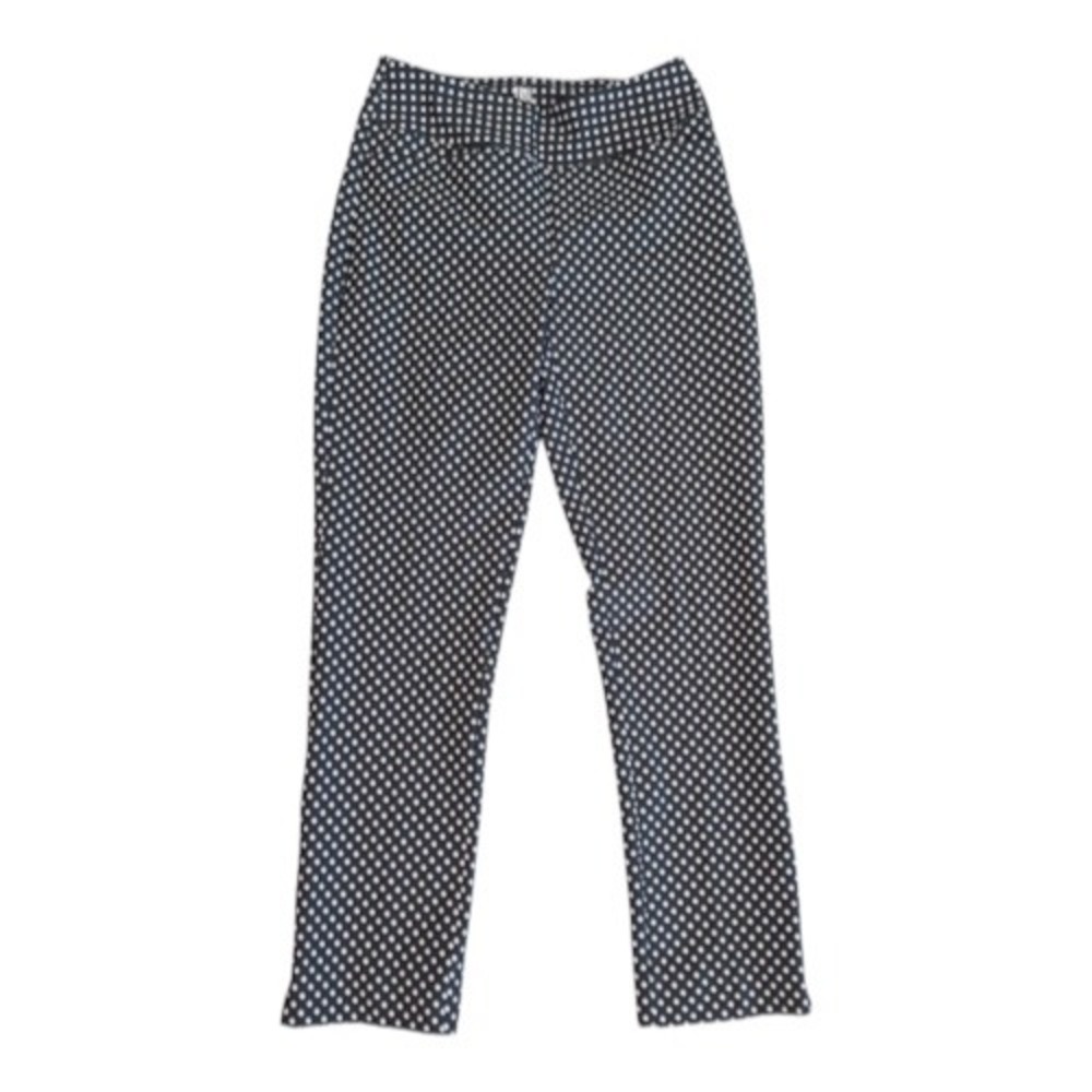 Tail White Label Womens Golf Pants Black White Geometric Square Print Size 2